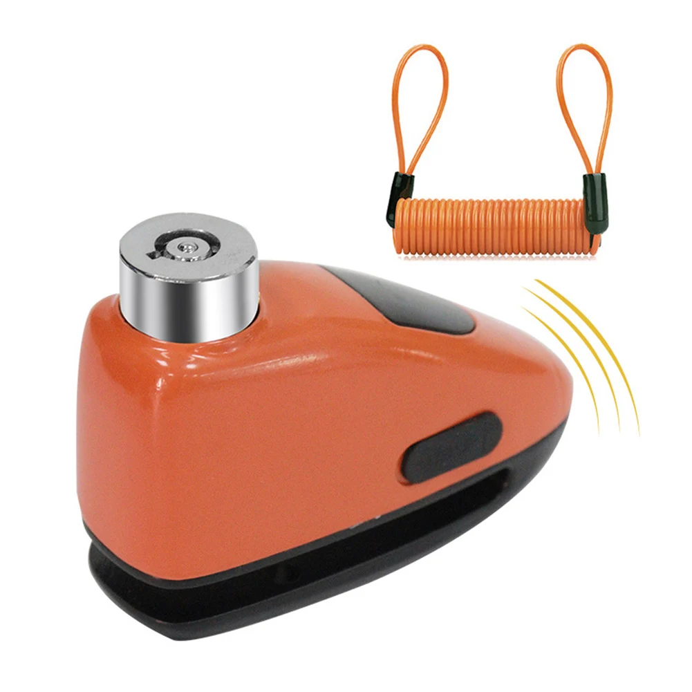 

Bicycle Type-c Alarm Disc Brake Lock Electric Motorcycle Anti-theft Disc Locks 2 Keys Alarm Anti-lost Rope Cycling Accessories