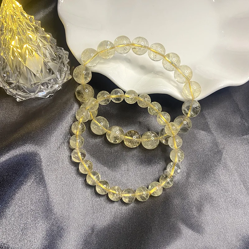 Натуральный бразильский цитрин помощник женский браслет на ночь счастливый