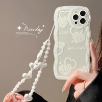 love pattern iphone13 suitable for apple 12promax mobile phone shell fairy xr girl xs with the same color lanyard 11th generatio