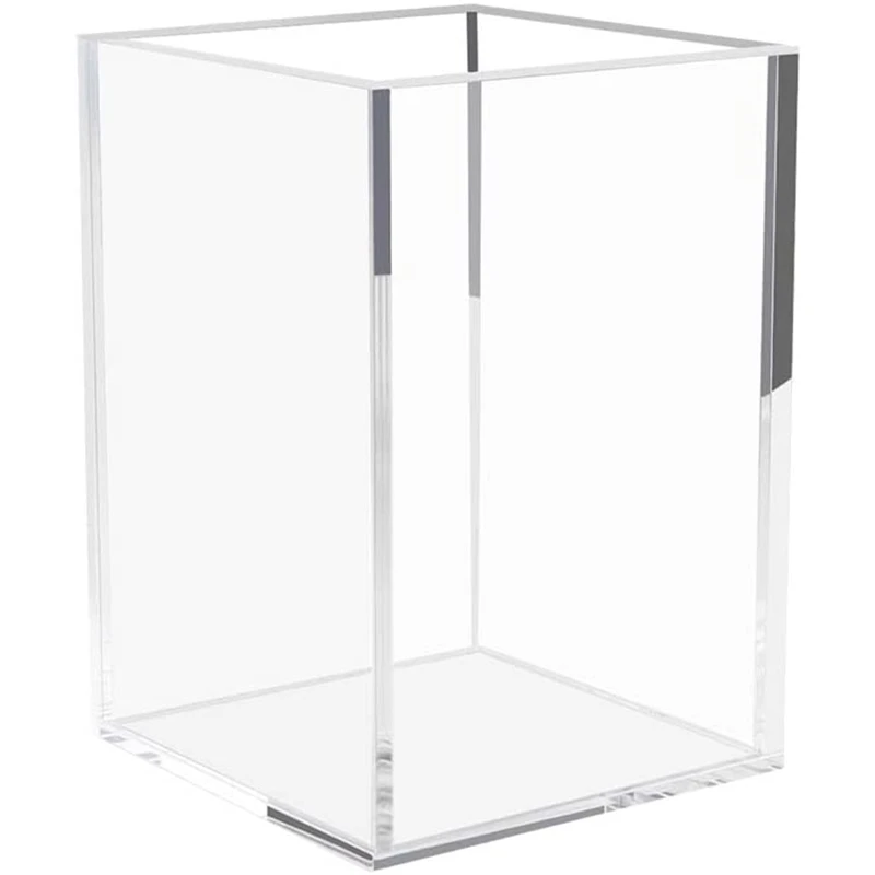

Acrylic Pen Holder Pen Holder Display Stand Bright Desktop Pen Cup Stationery Storage Box Desk Accessories