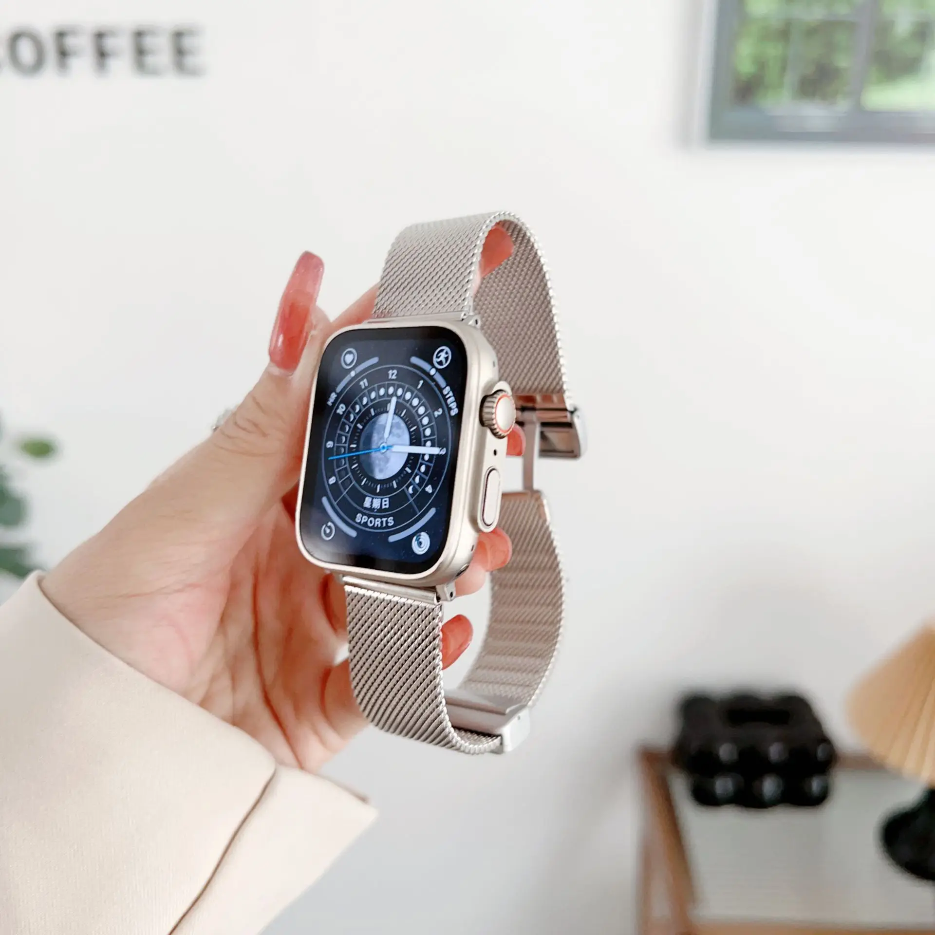 Magnetic Strap for Apple Watch Ultra 49mm 45mm 41mm 44mm 40mm 38/42mm Stainless Steel Mesh Band Bracelet IWatch Series 8 7 SE 6