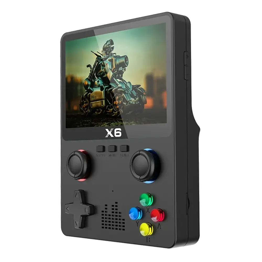   2023 새로운 X6 3.5 인치 IPS 화면 휴대용 게임 플레이어 듀얼 조이스틱 11 시뮬레이터 GBA 비디오 게임 콘솔 