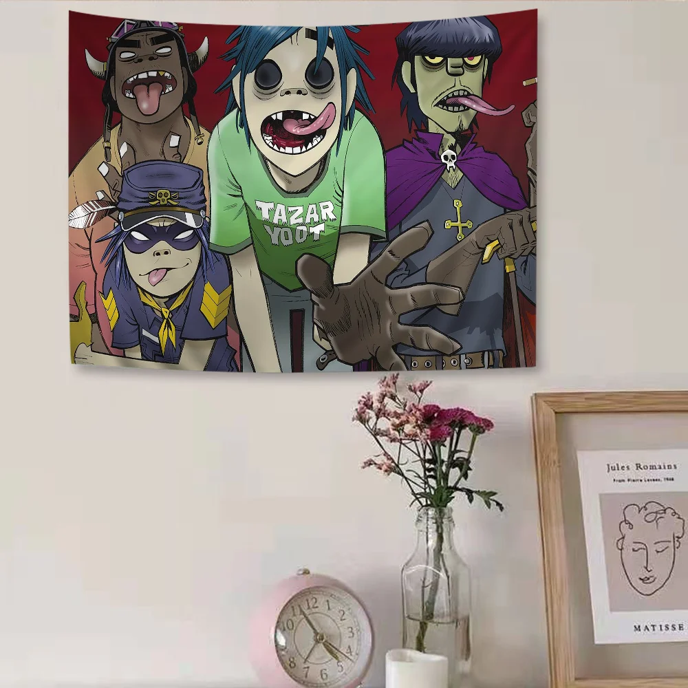 G-gorillazs Tapestry Art Printing Science Fiction Room Home Decor Wall