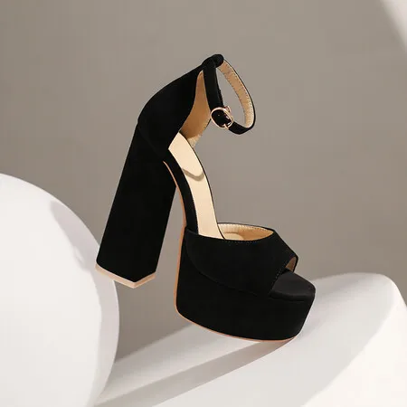 

Женские и женские босоножки большого размера, сандалии на толстой подошве и толстом каблуке для воздухопроницаемости и комфорта