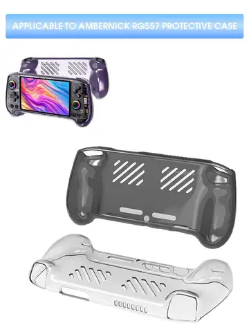 Защитный чехол подходит для машины Anbernic RG557, защитный чехол из ТПУ, охлаждающий прозрачный противоударный чехол, защитный рукав