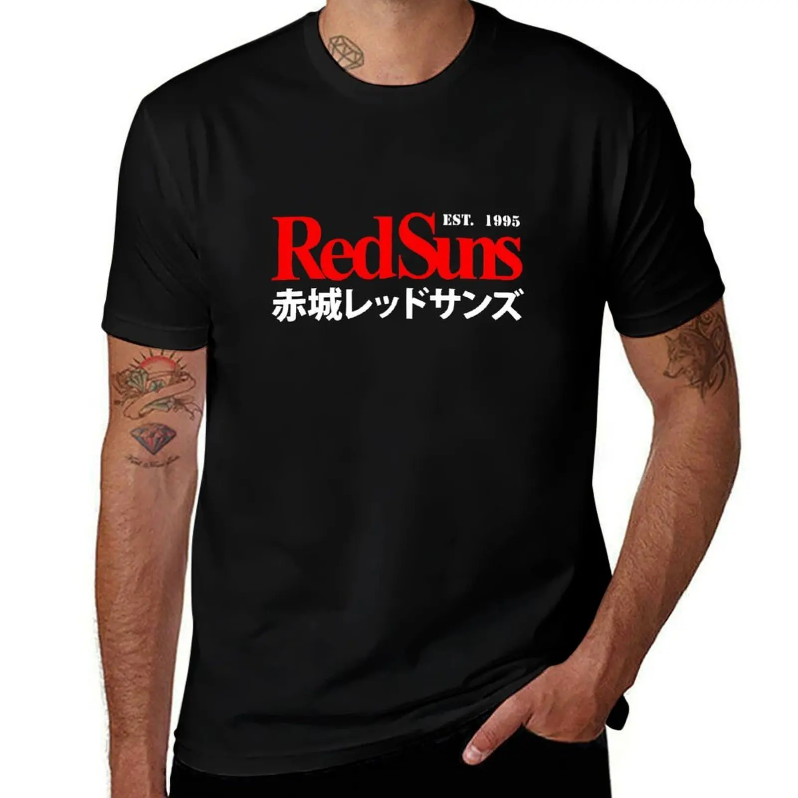 Фото Футболка с логотипом Redsuns, спортивная футболка для активного отдыха для мужчин №1