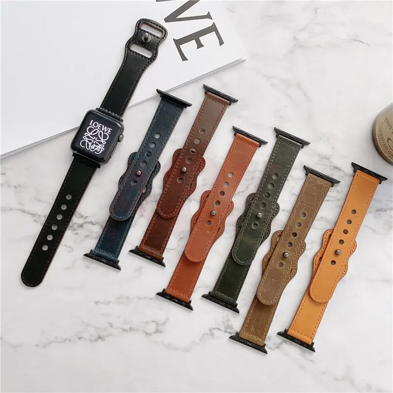 Leather Strap for DT8 ZD8 HK8 Ultra Pro Max Band Wristband Bracelet for X8 W68 MT8 i10 H11 N8 Ultra W59 HK9 DT7 X7 i7 44mm 49mm