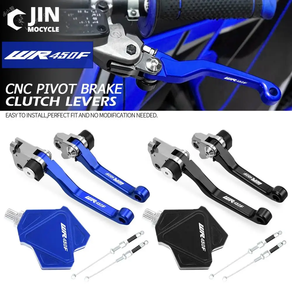 

Dirt Bike CNC Brake Clutch Levers Stunt Clutch Pull Cable Lever Replacement Easy System For YAMAHA WR450F WR 450F 2001-2015 2014