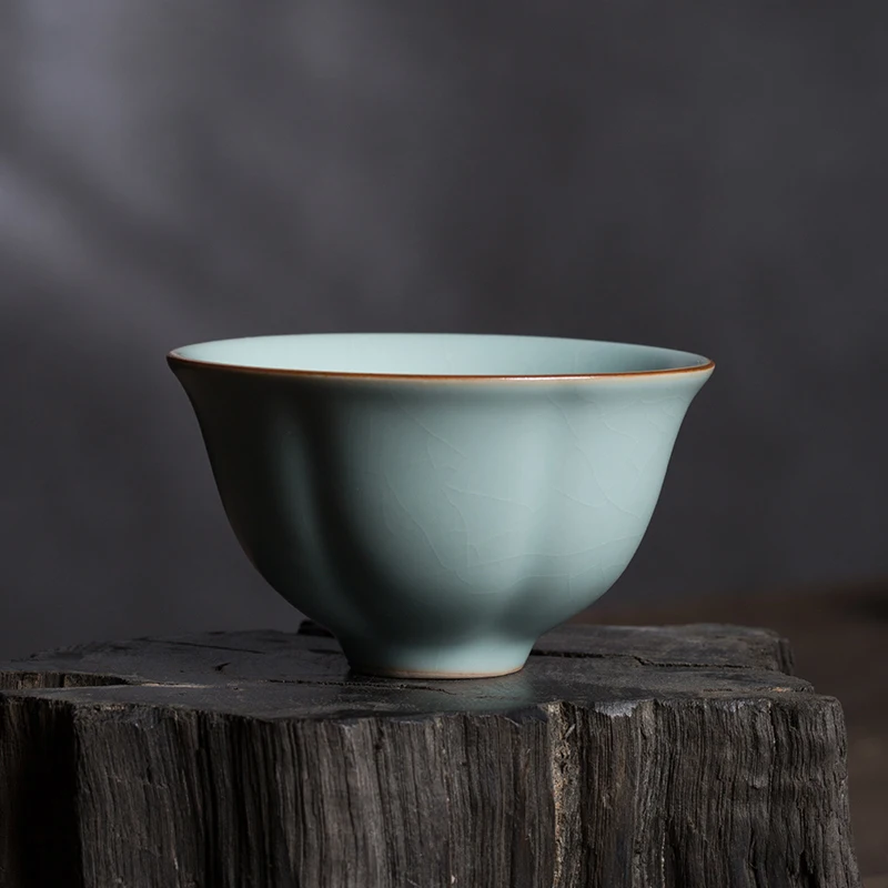 

Longquan Celadon Ru Ware Tea Cup Master Cup Single Cup Personal Dedicated Porcelain Tea Tasting Cup Tea Cup Ru-Porcelain Kung Fu