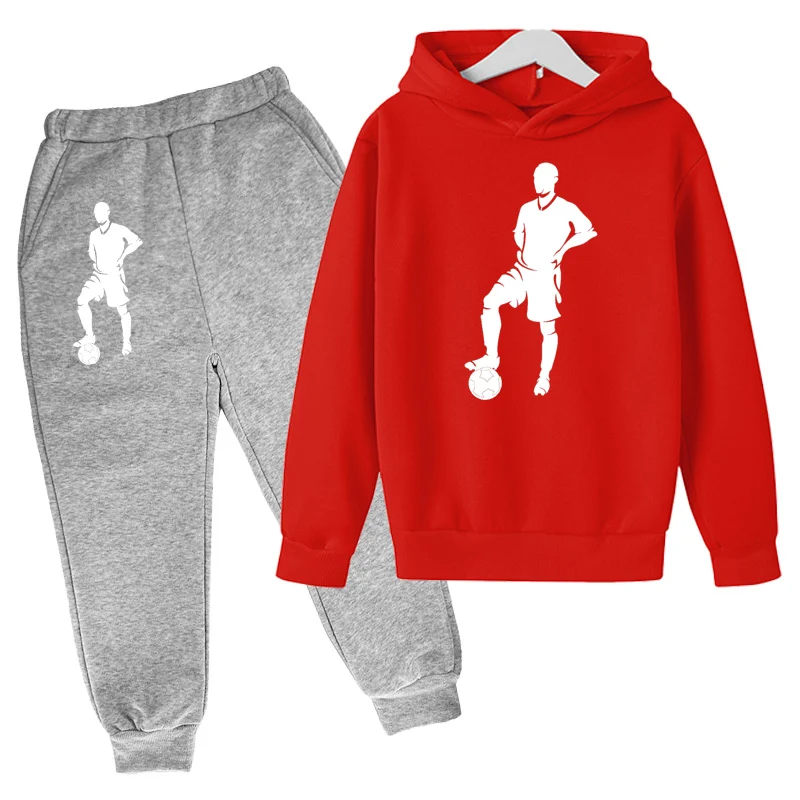 Enlarge 2023 Children's Football Hot Selling Sports Clothing Hoodie + Trousers 2-piece Spring and Autumn Outdoor Travel Training Clothes