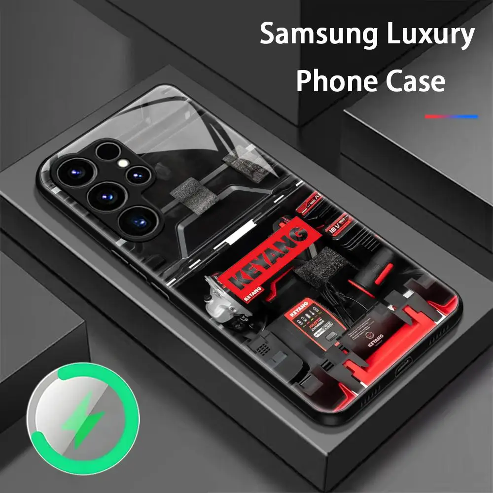 Фото Чехол Keyang для Samsung S26 S25 S24 S23 S22 S21 S20 Plus Ultra Fold A Glass Magnetic Case №1