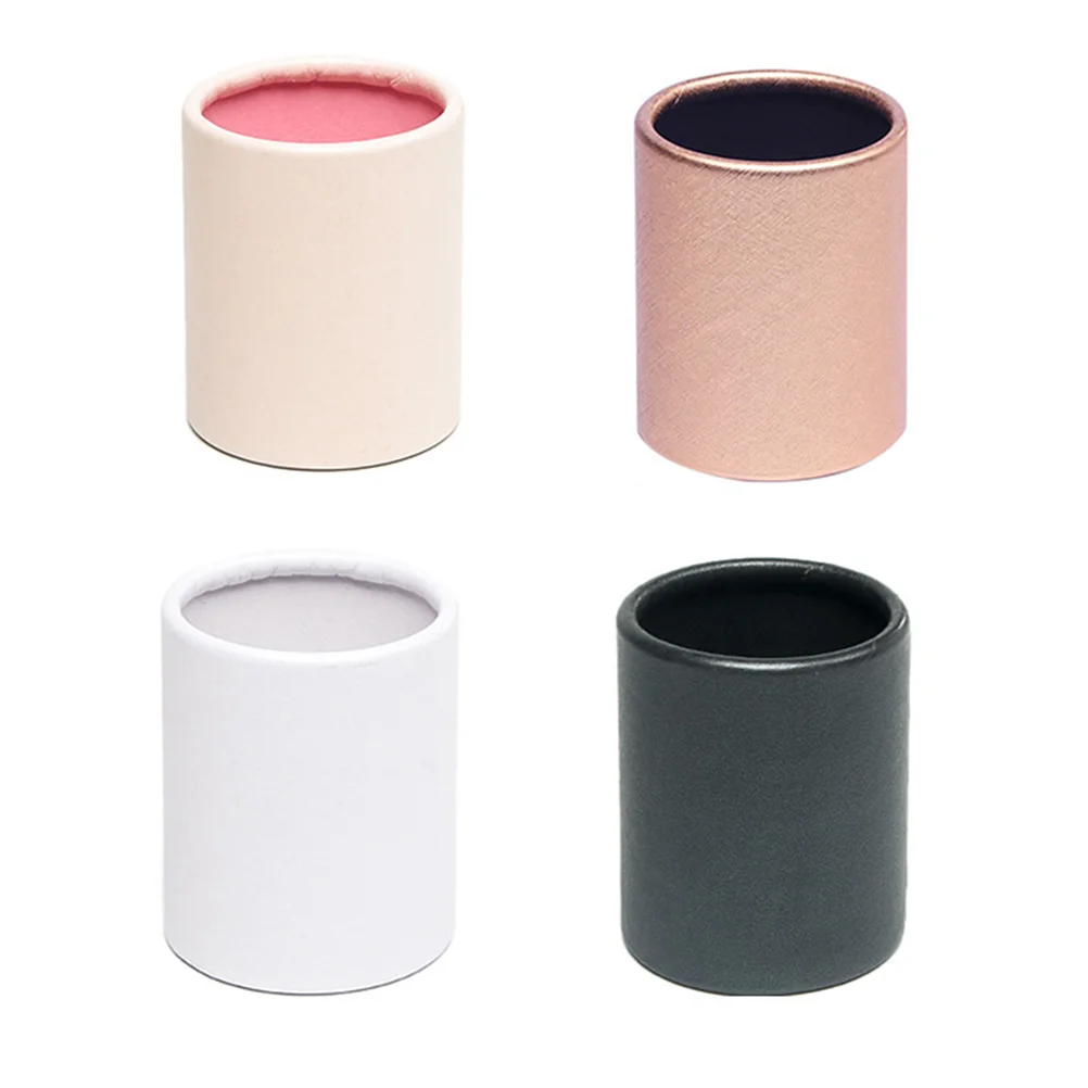 

4pcs Small Cardboard Cylinder Flower Wrapping Boxes Wedding Round Gift Boxes