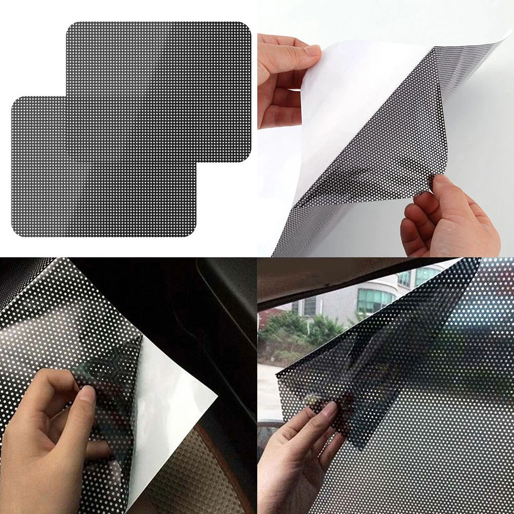 

2Pcs Car Static Sunshade Stickers Window Glass Sunscreen Curtain Insulation Curtain Car Sunroof Sun Shade Sun Block Film Anti-UV