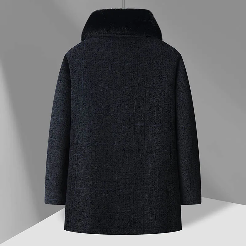 2024 новый стиль мужское модное шерстяное пальто зимнее классическое повседневное