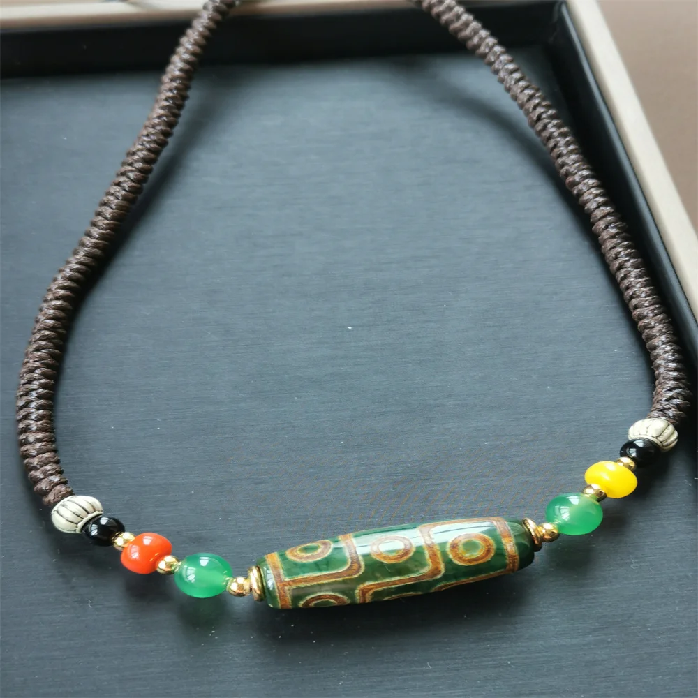 Богемное винтажное ожерелье ручной работы из бисера с натуральным агатом и