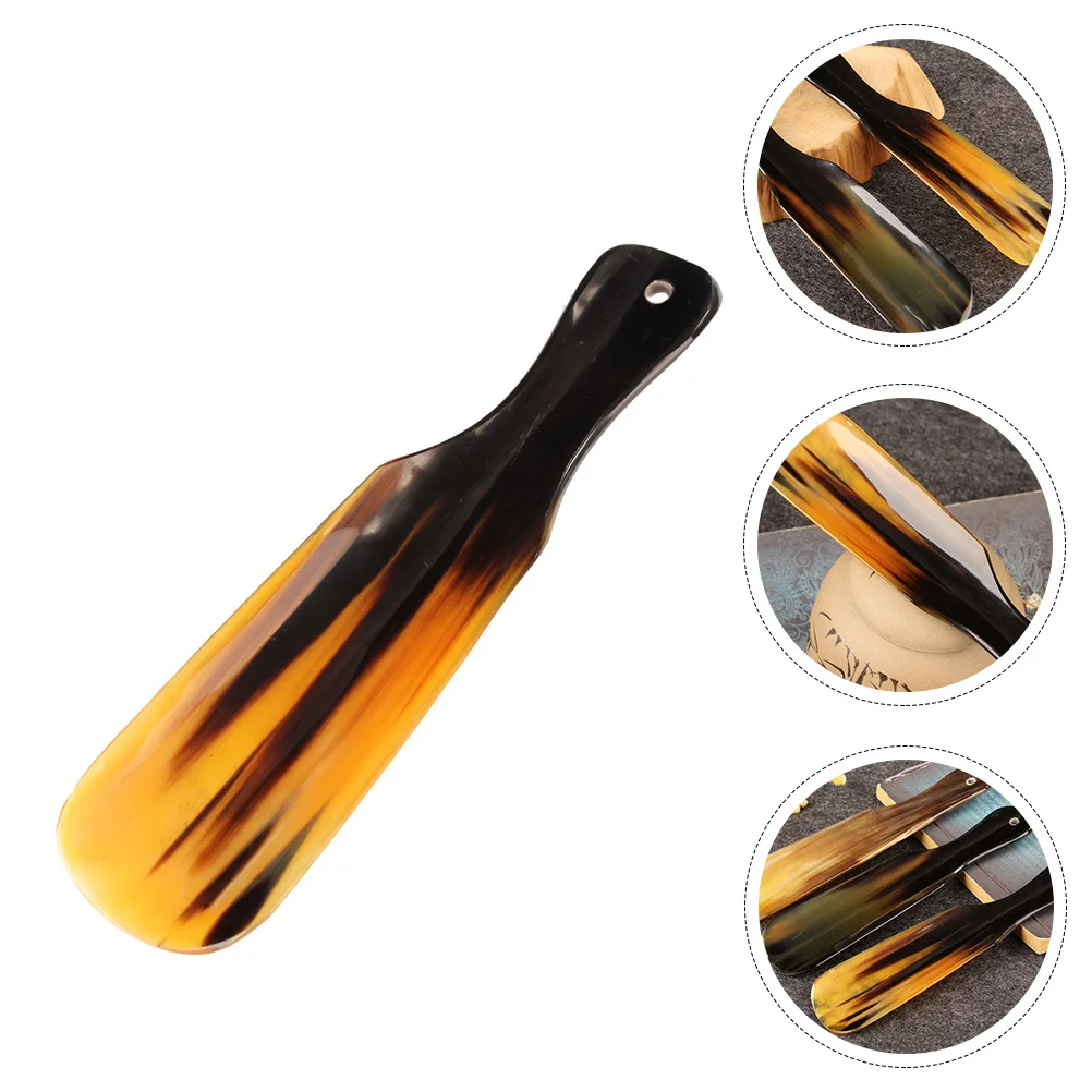 

1pc Ox Horn Shoe Lifters Shoehorn Convenient Shoes Wearing Auxiliary Tool