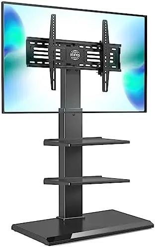 Swivel Tilt Mount Tv Stand Base For 32-75 Inch Tvs Corner Tv Stand With Height Adjustable Entertainment She