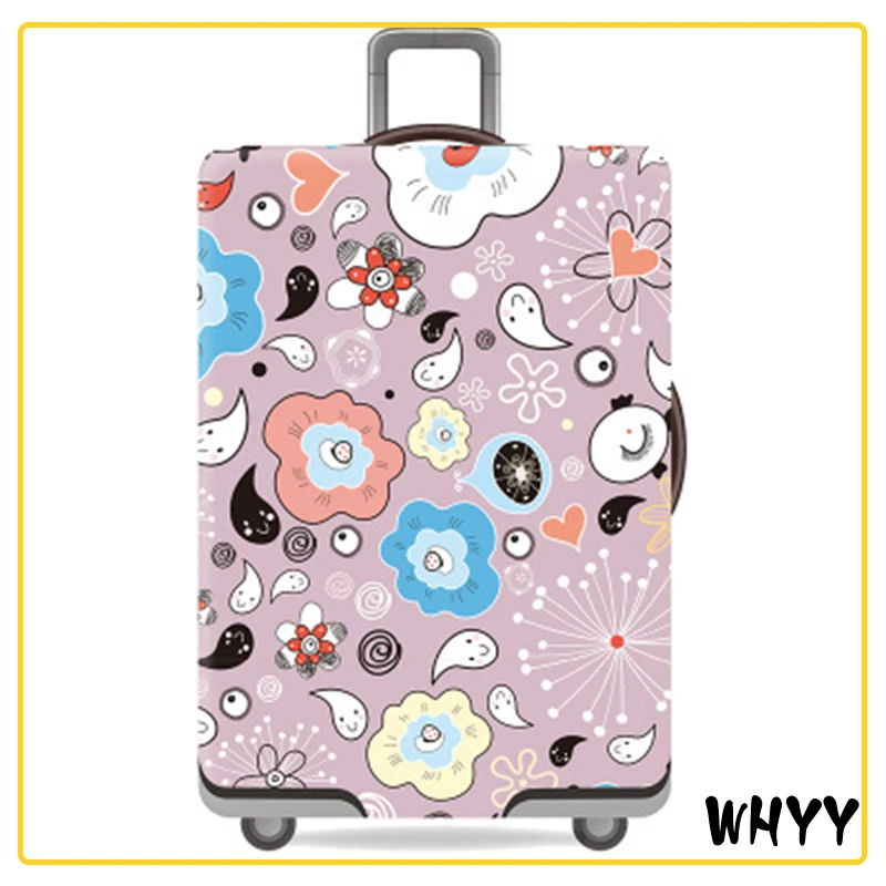 

Дорожные аксессуары с забавным рисунком, чехол для костюма, защитный чехол для багажа, мультяшный эластичный пылесборник, чехол для 18-32 дюйм...