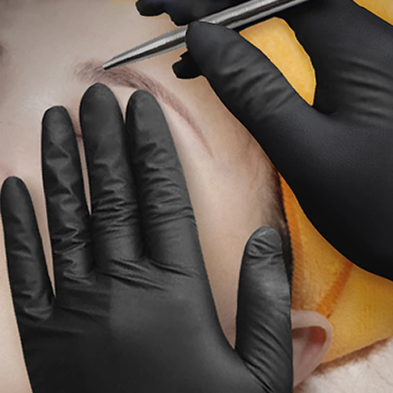 50 шт. одноразовые композитные нитриловые перчатки для салона красоты