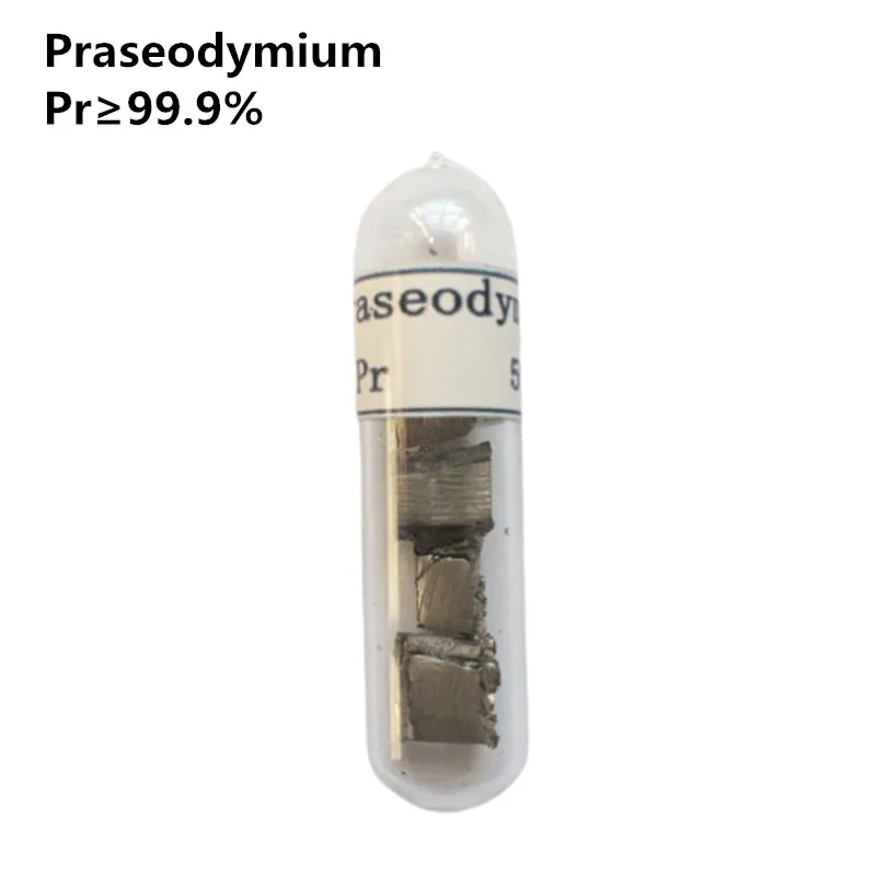 

Praseodymium Metal Block Sample In Sealed Vial 5 Grams