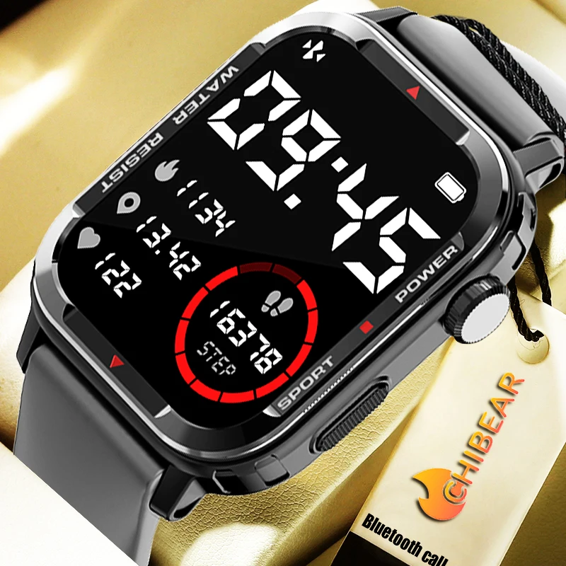 

ChiBear Smart Watch Men Women 1.85inch 2023 Bluetooth Call 24H Healthy Monitor Outdoor IP67 Waterproof Smartwatch Man 2023 New
