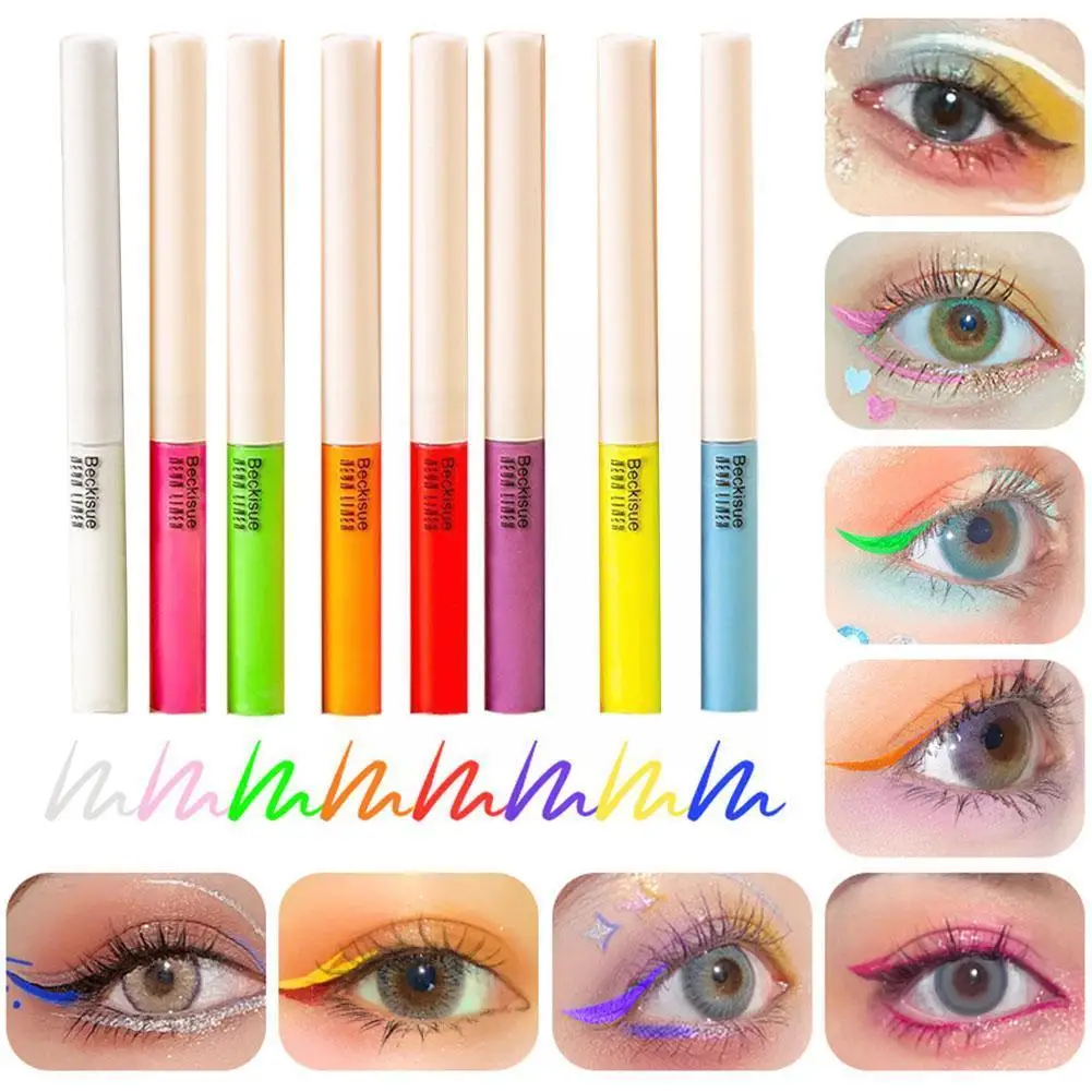 8 Makeup Liner Eye Cosmetics Light Pen Uv Neon Color H5c0