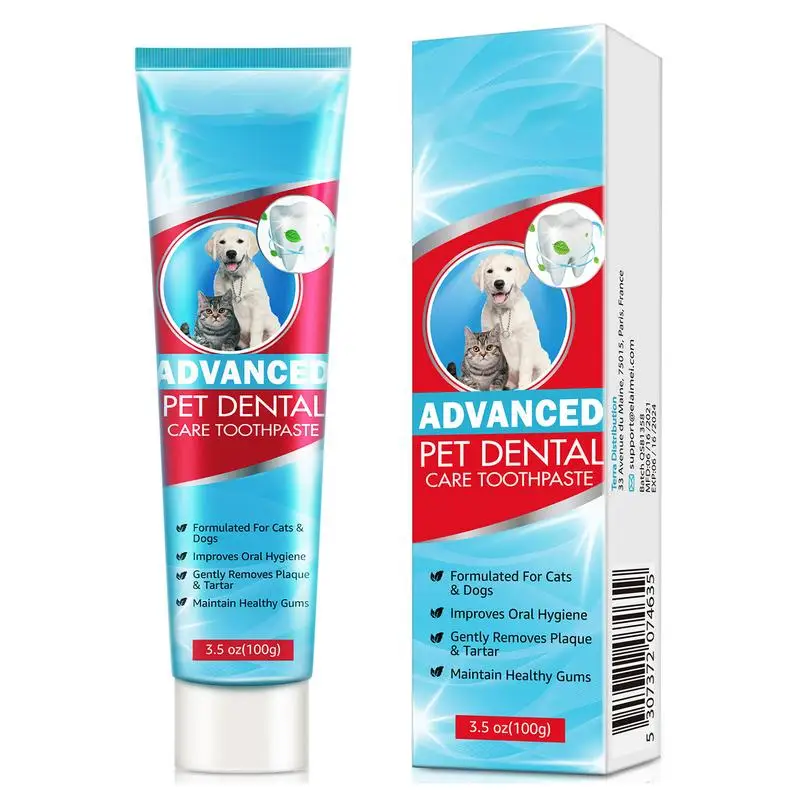 

Doggy Toothpaste Pet Mint Toothpaste Advanced 3.5oz Professional Doggy Breath Freshener Toothpaste For Oral Care Teeth Cleaning