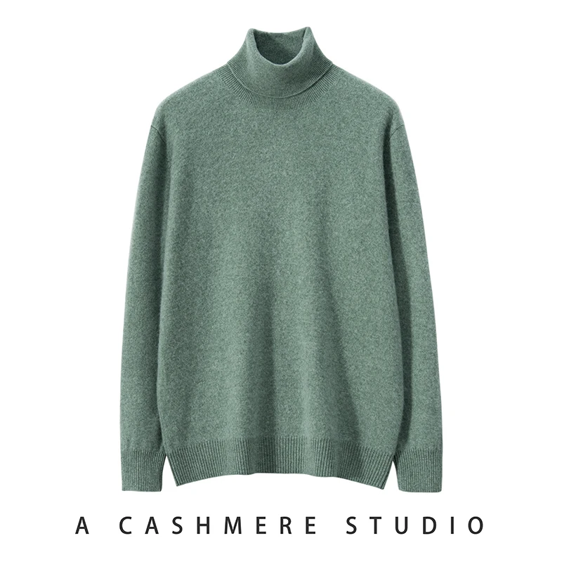 Мужской свитер 100% из козы кашемира Трикотажный Джемпер мягкий теплый Лидер