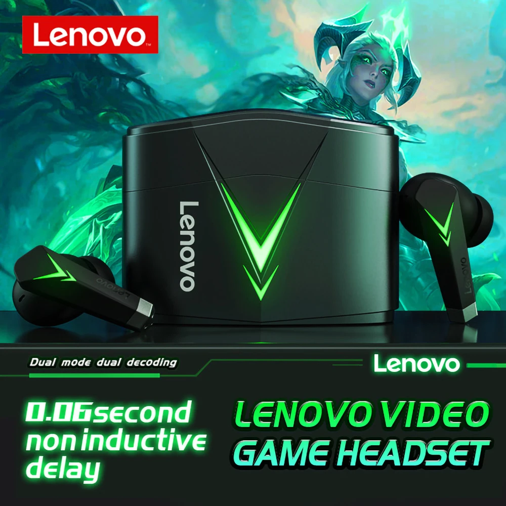 

Original Lenovo LP6 TWS Gaming Earbuds Noice Cancelling Wireless Earphone HIFI Music Bluetooth Headphones with Dual Mode Headset