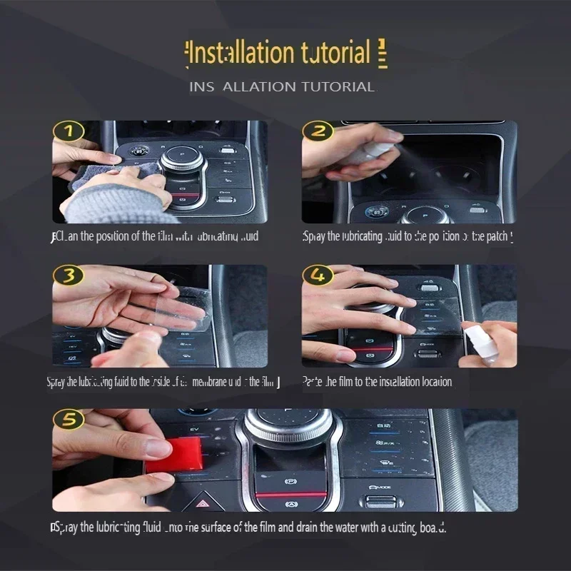 Прозрачная пленка ТПУ для Smart # 1 наклейка салона автомобиля консоль приборная