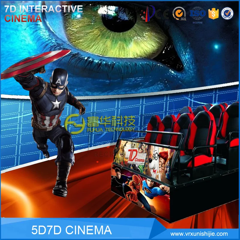 Фото Динамическая 3d-киносистема виртуальной реальности 5D кинотеатр 5D симулятор домашнего кинотеатра 7d стулья для кинотеатра 7D оборудование для... №2