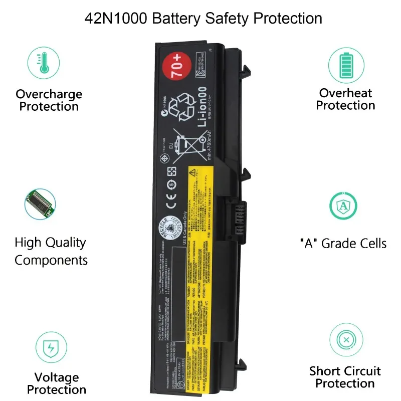 45N1001 70+ T430 Аккумулятор для ноутбука Lenovo ThinkPad L412 L430 L420 L512 L520 L530 T410 T410i T420 T420i T520 T530T510