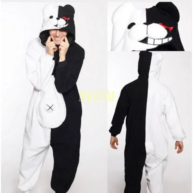 Горячее аниме Danganronpa Monokuma пижама для косплея комбинезон унисекс взрослых Kumamon