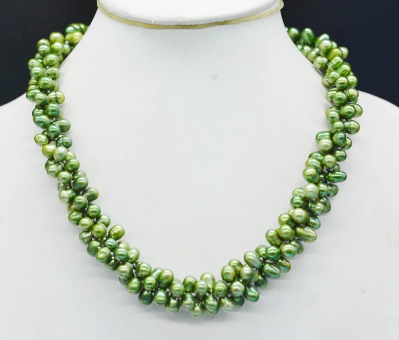 классика. Красивые 6-7 мм 3 фиолетовых ожерелья из натурального жемчуга в стиле