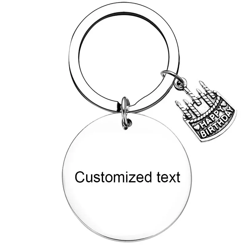Брелок для ключей с надписью Happy 21th 30th 40th 50th