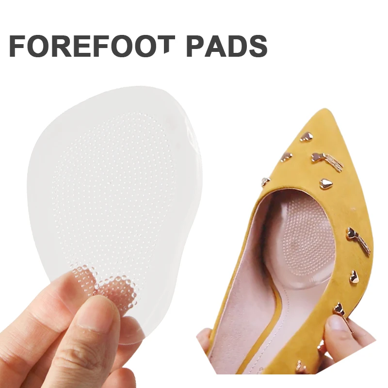 Sunvo Anti-slip Silicone Inserts for Plantar fascitis Gel Half Insoles for Shoes Women Forefoot Anti-Pain Insert Foot Shoe Pads