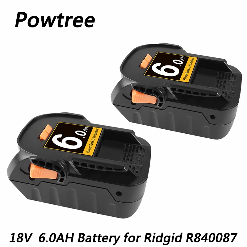 Аккумуляторная батарея Powtree 18 в 6 0 Ач R840087 для Ridgid R840083 R840086 R840084 AC840085 Cell9102 |