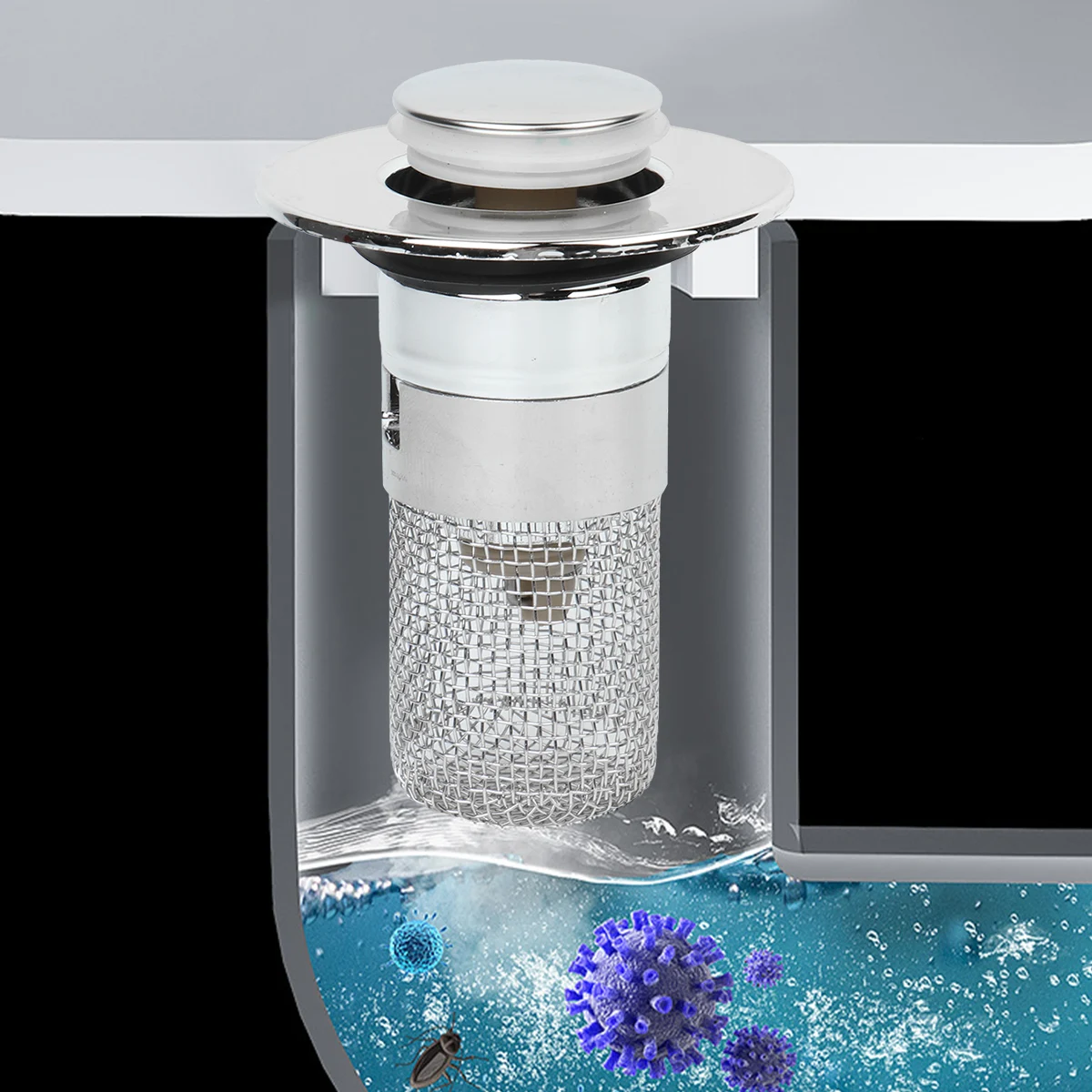 Стопор для слива ванной комнаты ловушка волос раковины Универсальный фильтр из