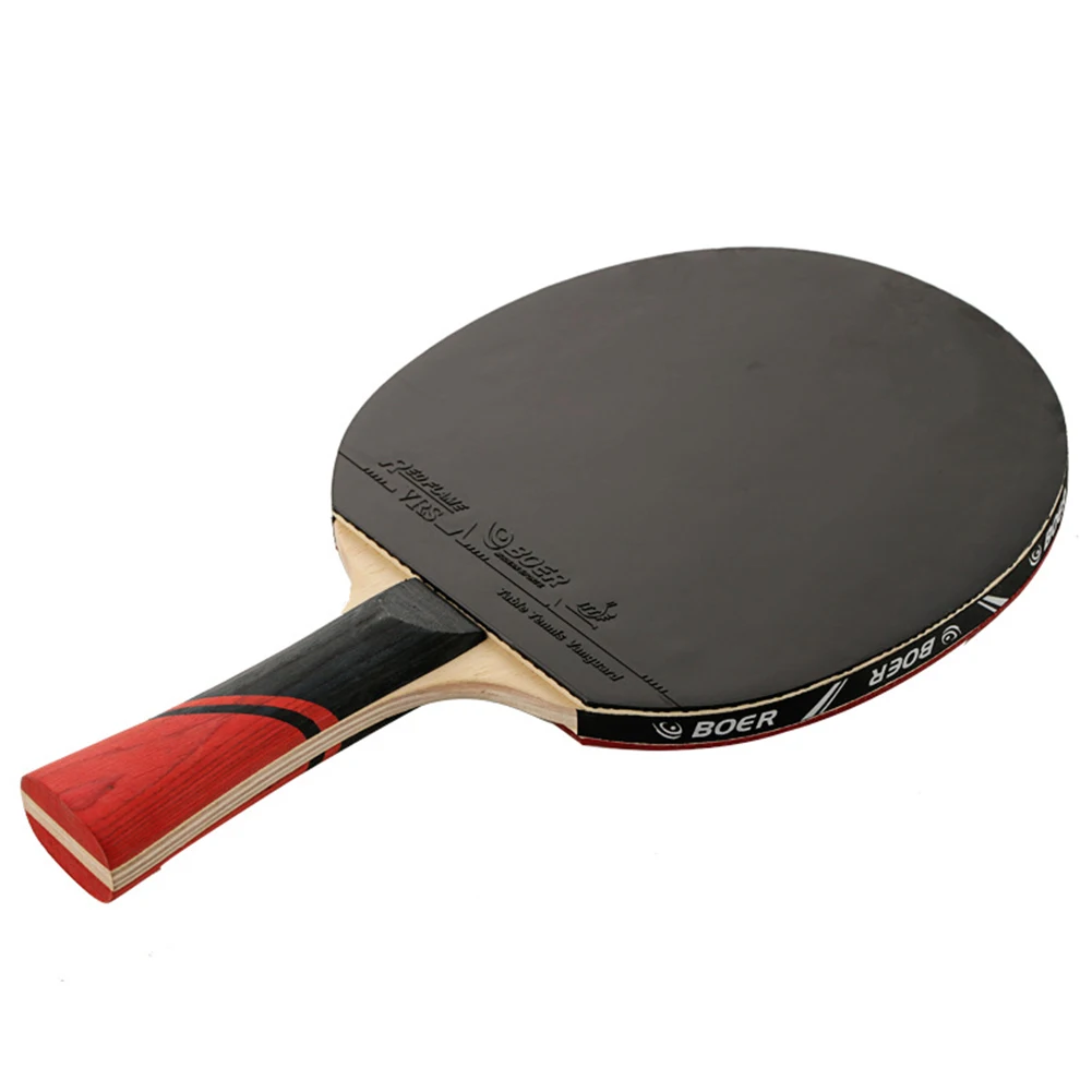 

For Competition Bat Table Tennis Racket 7 Ply All-round Type Anti-skid Long Handle Ping Pong Bat Strong Spin Control
