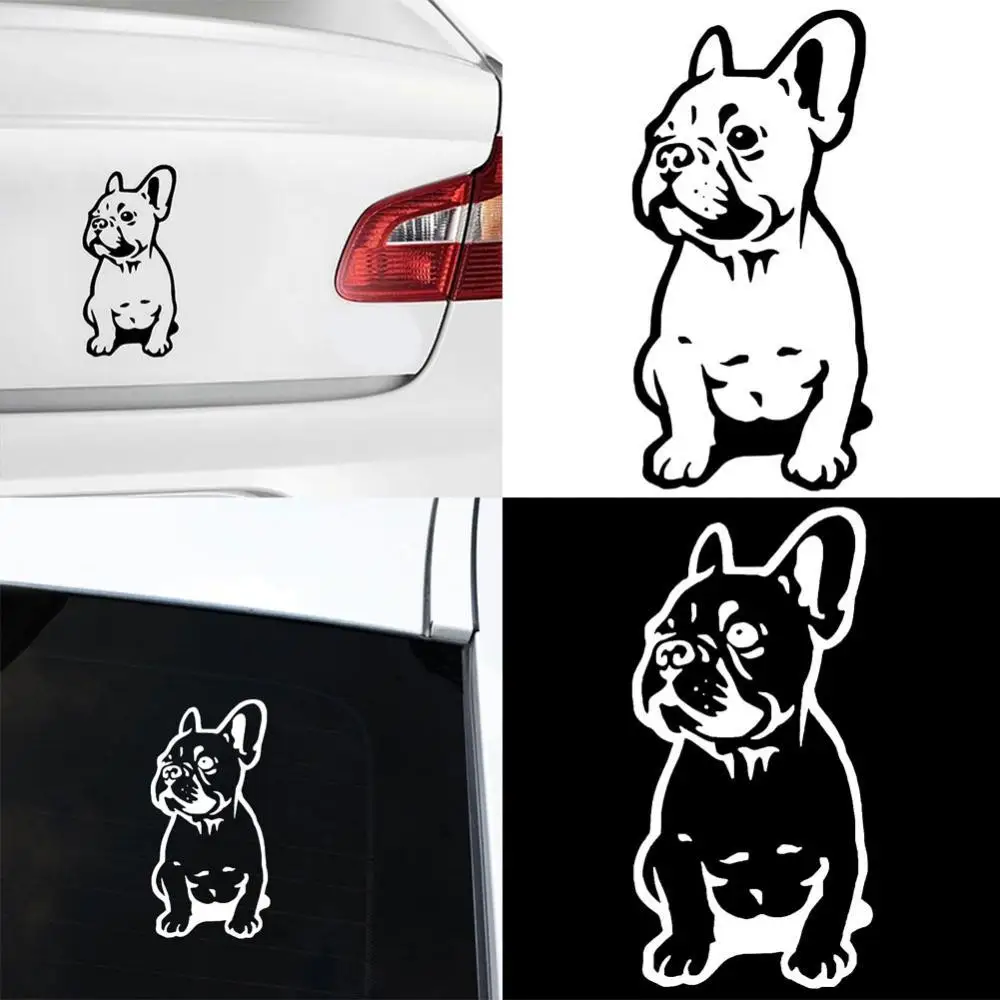 

Funny French Bulldog Reflective Car Vehicle Body Window Decals Sticker Decor