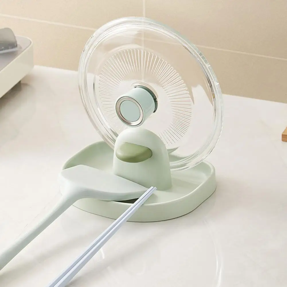 

Easy to Clean Kitchen Accessories Space-saving Heat Resistant Pot Lid Holder Pot Lid Ladle Holder Household Supplies