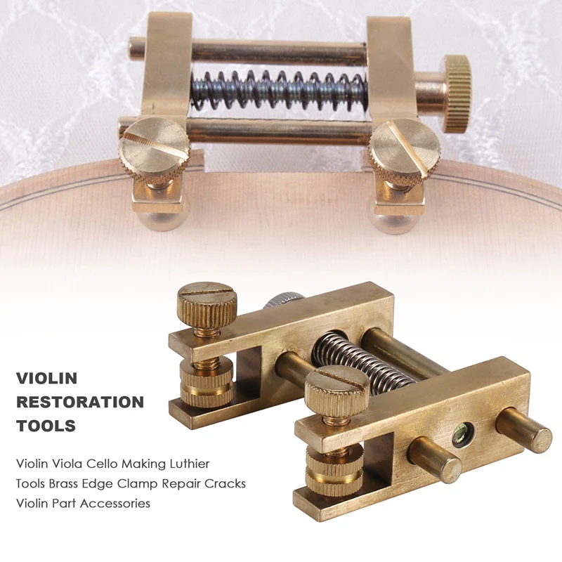 

Violin Viola Cello Making Luthier Tools Brass Edge Clamp Repair Cracks Violin Part Accessories