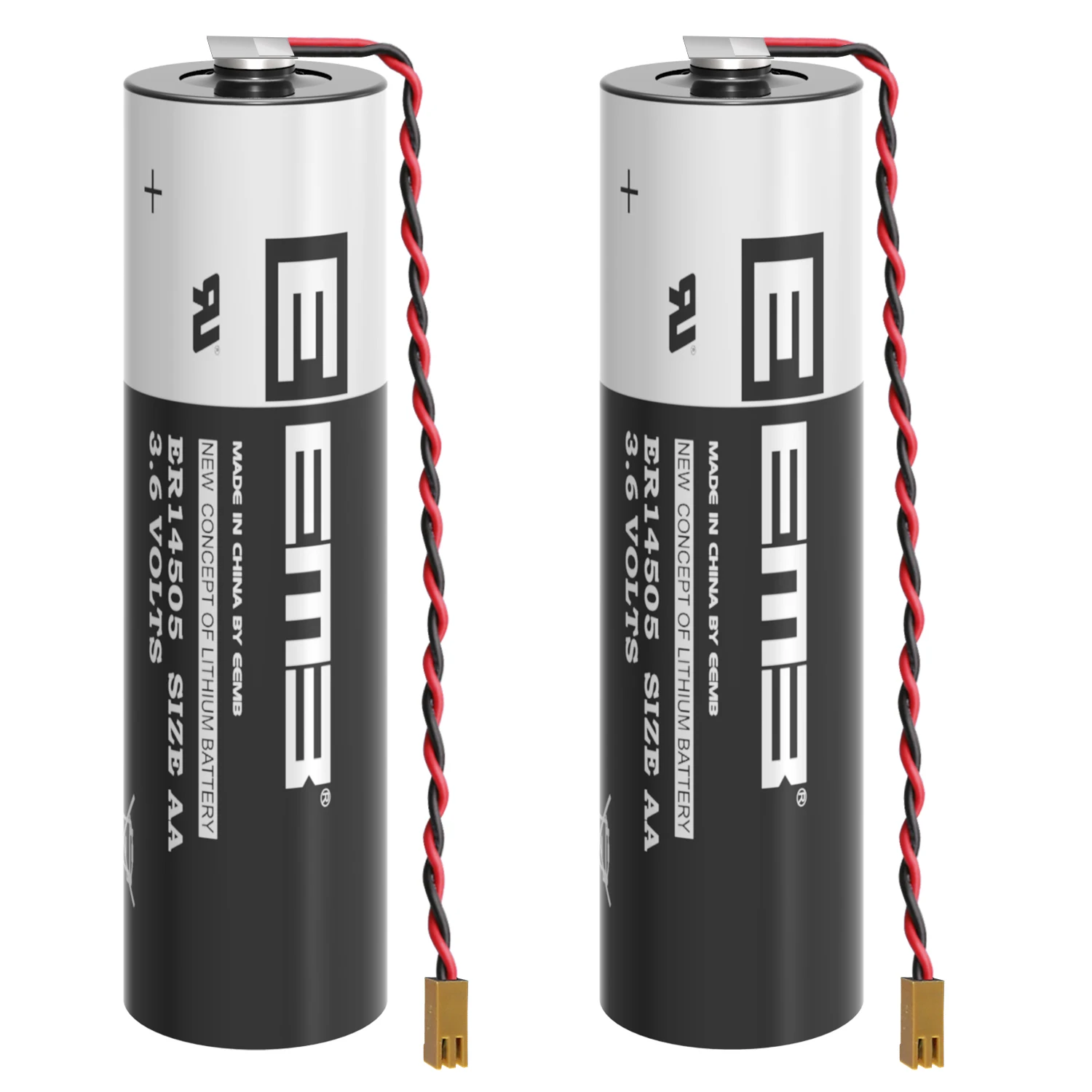 

2 упаковки, аккумулятор EEMB ER14505 ER6V PLC, 3,6 В, аккумулятор 2600 мАч LS14500, совместимый с батареей Toshiba PLC с розеткой
