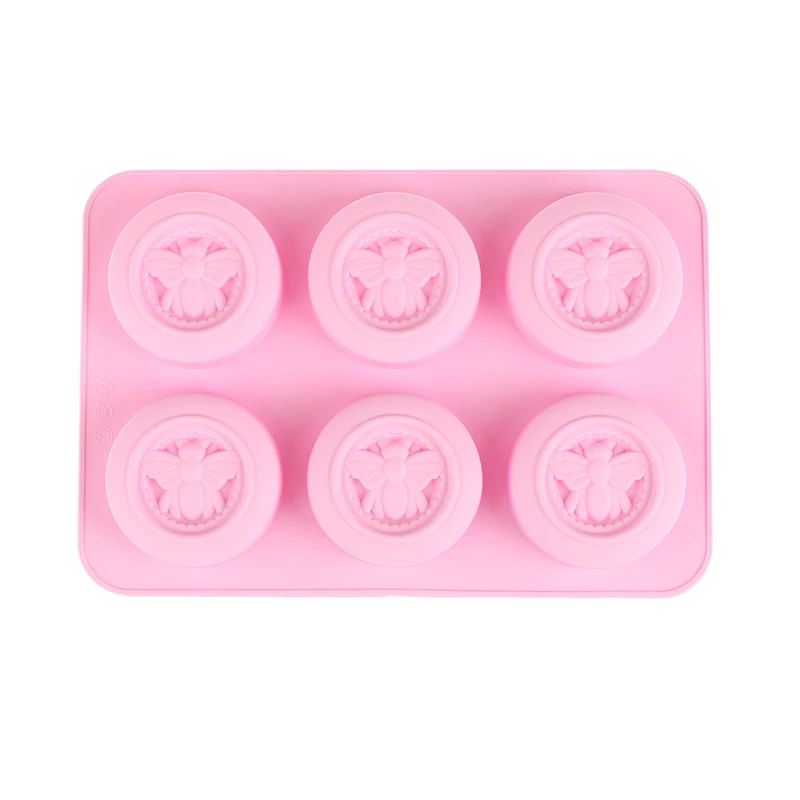 Силиконовые формы с 6 отверстиями круглые пчелы самодельные Ароматические мыла