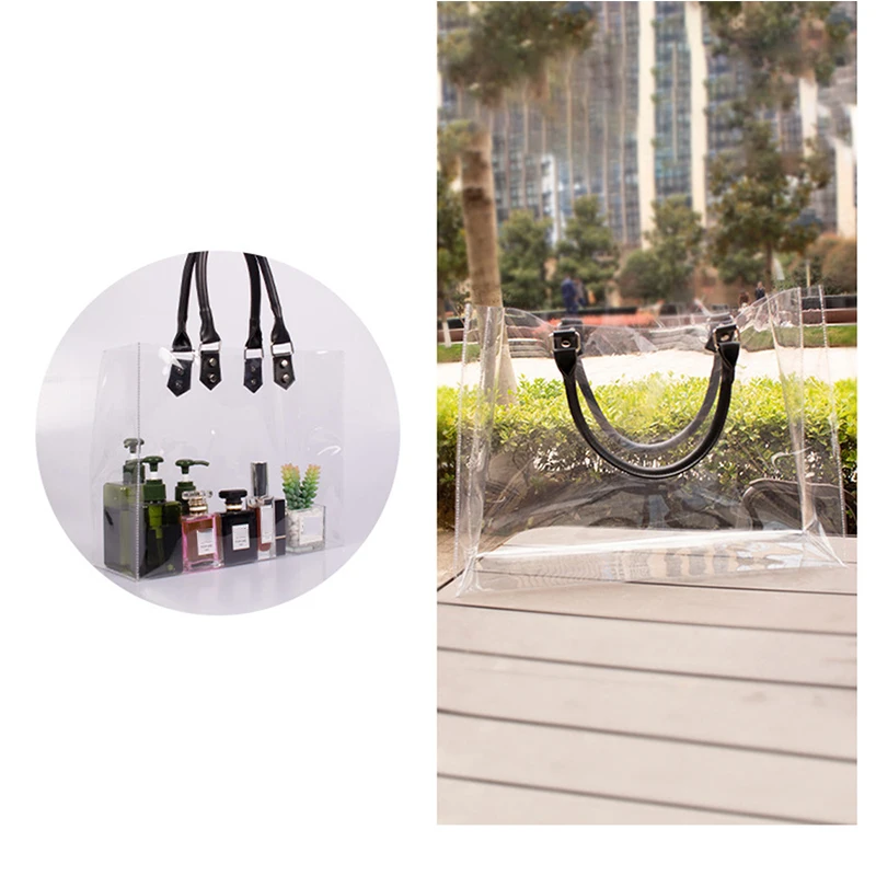 2 Pcs Bag Belt Detachable PU Leather Handle PVC Bag Handles Replacement Bag Accessories Handbag Band Handle Strap Band