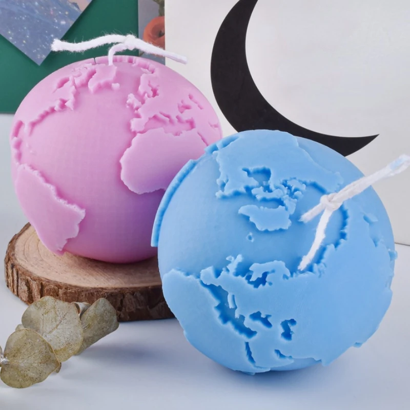 

3D Moon Earth Candle Silicone Mold DIY Handmade Creative Space Candle Making Soap Resin Clay Mould Gifts Art Craft Home Decor