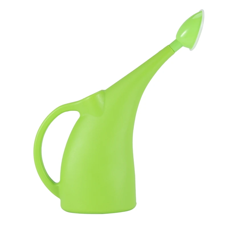 

Plastic Small Watering Can Long Spout Pot Container Holder for Indoor Plants, 1/2-Gallon with Shower Head, Green