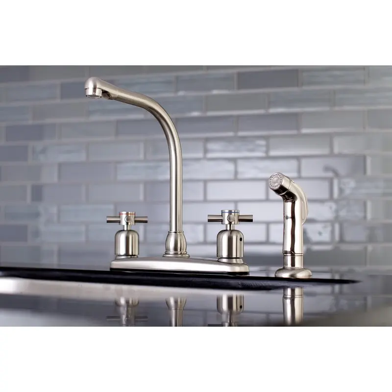 

Concord 8-Inch Centerset Kitchen Faucet with Sprayer, Brushed Nickel Sink accessories Garden hose extender Riduttori per lavandi
