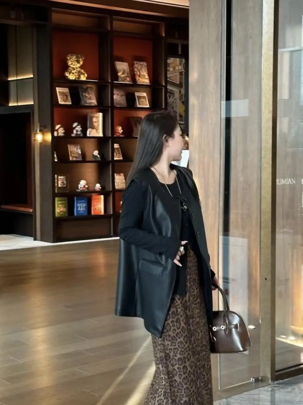 Женская одежда больших размеров Samei Street новая мода однотонный кожаный жилет без