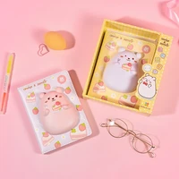 3d cute bear squeeze toy decompression notebook student plan book color page diary stress relief notebook student gift
